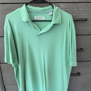 Tommy Bahama Green Polo Shirt Soft Cotton Blend